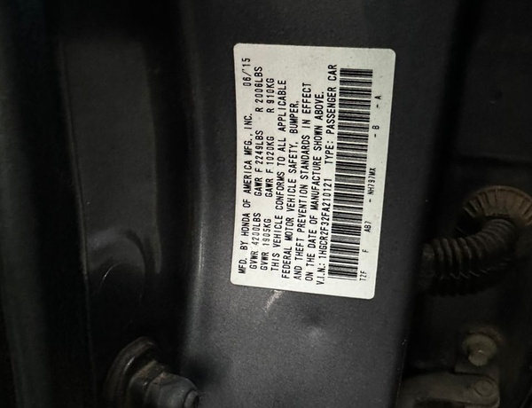 FOREIGN USED 2016 HONDA ACCORD FORSALE
