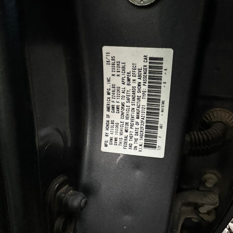 FOREIGN USED 2016 HONDA ACCORD FORSALE image