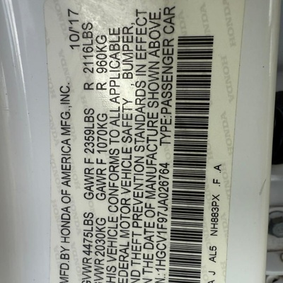 FOREIGN USED   2018 HONDA ACCORD TOURING IN ABUJA