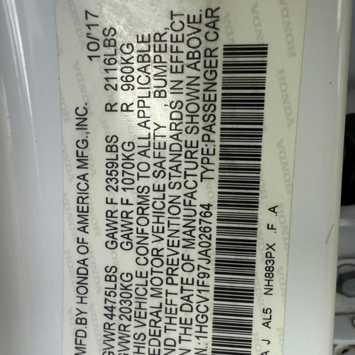 FOREIGN USED   2018 HONDA ACCORD TOURING IN ABUJA