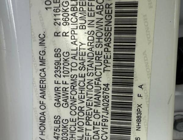 FOREIGN USED   2018 HONDA ACCORD TOURING IN ABUJA