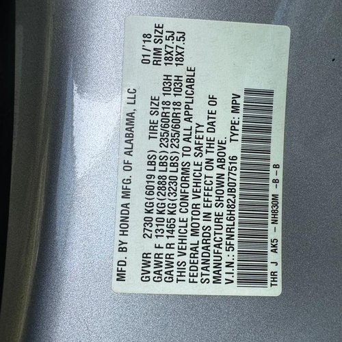 FOREIGN USED   2018 HONDA ODESSY TOURING FOR SALE IN ABUJA