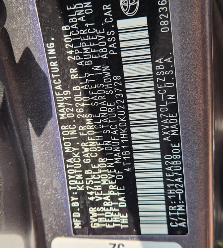 Foreign used 2019 Camry SE for Sale In Abuja image