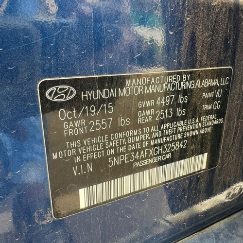 2016 HYUNDAI SONATA KEYLESS FOR SALE IN ABUJA