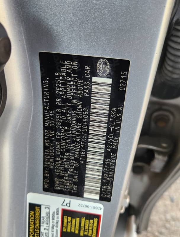 Reg 2015 Toyota Camry Sport for Sale In Lagos image