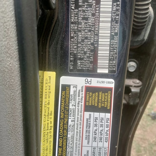 Toyota Camry LE 2016 for Sale In Lagos