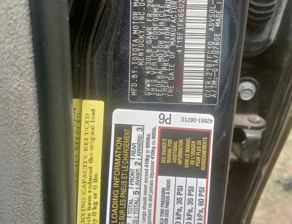 Toyota Camry LE 2016 for Sale In Lagos